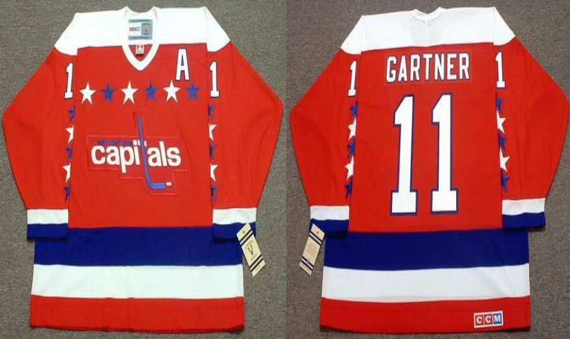 2019 Men Washington Capitals 11 Gartner red CCM NHL jerseys